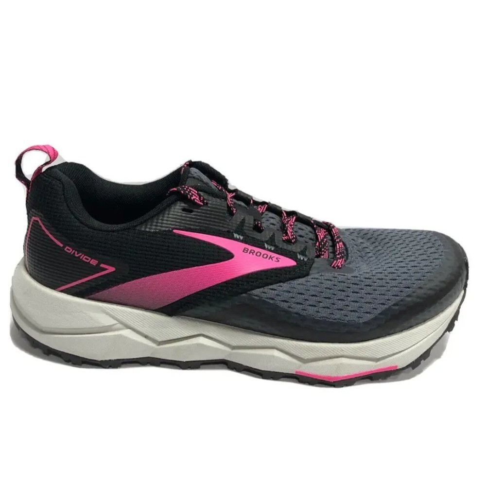 Brooks Women’s Divide 2, Black/Gray Trail Running Shoes, Size 8.5 M